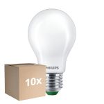 Confezione Multipack 10x Philips MASTER LED Bulbo Ultra Efficient E27 Pera Ghiaccio 4W 840lm - 840 Bianco Freddo | Sostitutiva 60W