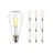 Confezione Multipack 10x Noxion Lucent LED E27 Pera Filamento Chiara 4W 470lm - 827 Bianco Molto Caldo | Sostitutiva 40W