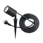 D'Lite Punta Luce Fuse Cavo Dell'Alimentazione Nero | IP65 - Adatto per 1x GU10 | incl. cable 2 Meter