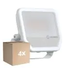 Confezione Multipack 4x Ledvance Proiettore LED Aluminium Bianca 41W 5500lm 100D - 830 Luce Calda -  | IP66 - Simmetrico