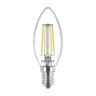 Philips Corepro LED Candela E14 Filamento Chiara 4.3W 470lm - 827 Bianco Molto Caldo | Sostitutiva 40W